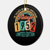 70 jaar oud van Geweldige in 1952 70e verjaardag Keramisch Ornament (Links)