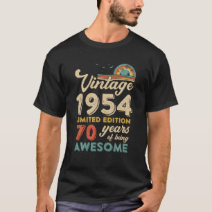 70 Jaar Oud Vintage 1954 70ste Verjaardag Mannen V T-shirt