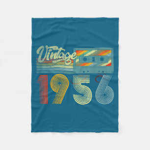 70 jaar oud vintage 1956 Cette Tape 70ste verjaard Fleece Deken