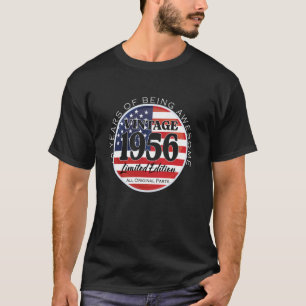 70 jaar oud vintage 1956 Ltd Edition 70ste verjaar T-shirt