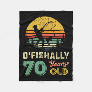 70 jaar oude 70-jarige opa vis 70e verjaardag Fi Fleece Deken