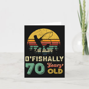 70 jaar oude 70-jarige opa vis 70e verjaardag Fi Kaart
