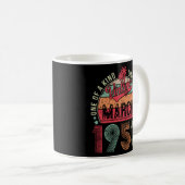 70 jaar oude 70e retro maart 1955 koffiemok (Voorkant rechts)
