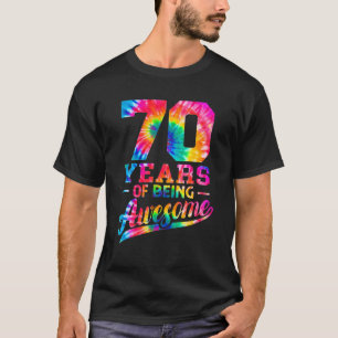 70 jaar oude 70e verjaardag Geweldige kleurstof T-shirt