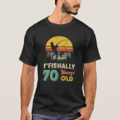 70 jaar oude 70e verjaardag opa vis 70e verjaardag t-shirt (Voorkant)