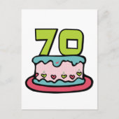 70 jaar oude Birthday Cake Briefkaart (Voorkant)