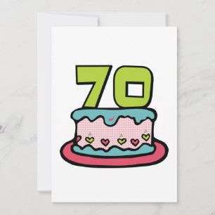 70 jaar oude Birthday Cake Kaart