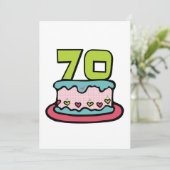 70 jaar oude Birthday Cake Kaart (Staand voorkant)