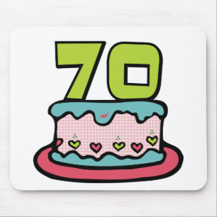 70 jaar oude Birthday Cake Muismat