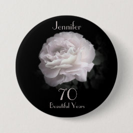 70 jaar oude, Bleke roze roze Button Pin