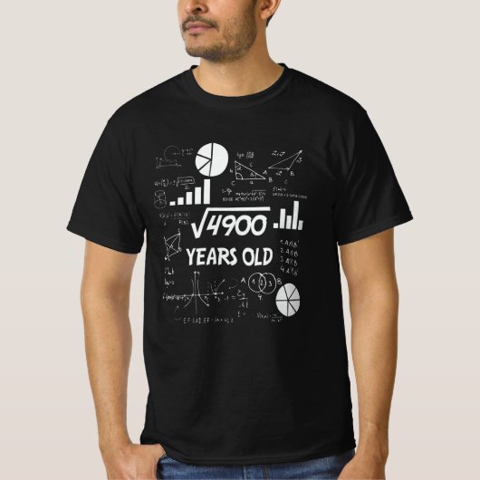 70 jaar oude dagelijkse Wiskunde leraar 70e verjaa T-shirt (Voorkant)