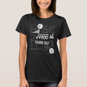 70 jaar oude dagelijkse Wiskunde leraar 70e verjaa T-shirt