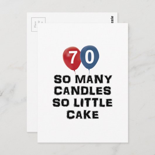 70 jaar oude design briefkaart (Voorkant / Achterkant)