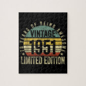 70 jaar oude geschenken 1951 geboortedag legpuzzel (Verticaal)