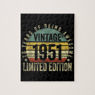 70 jaar oude geschenken  1951 geboortedag legpuzzel