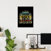 70 jaar oude geschenken  1951 geboortedag poster (Thuiskantoor)
