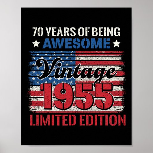70 jaar oude geschenken 70e verjaardag Amerikaanse Poster (Voorkant)