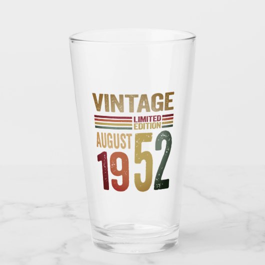 70 jaar oude geschenken augustus 1952 - 70e dag B Glas (Voorkant)
