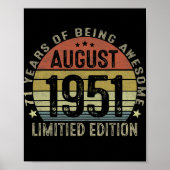 70 jaar oude geschenken, augustus 1952 beperkte ed poster (Voorkant)