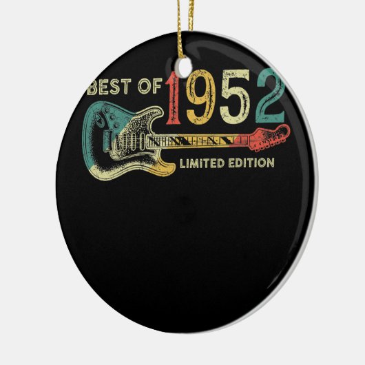 70 jaar oude geschenken Beste van 1952 gitaarruim  Keramisch Ornament (Links)