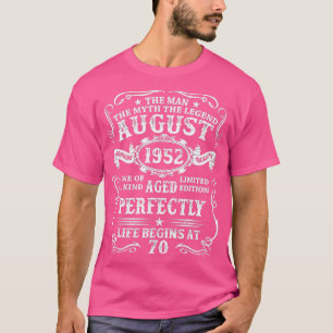 70 jaar oude geschenken september 1952 Man Myth Le T-shirt