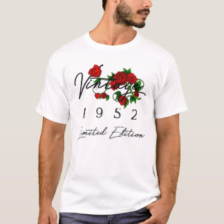 70 jaar oude geschenken Vintage 1952 Mannen Vrouwe T-shirt