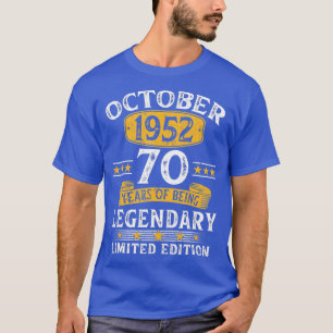 70 jaar oude Gift Vintage 70 oktober 19 T-shirt