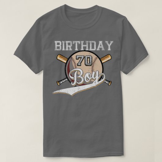 70 jaar oude honkbal 70 jaar t-shirt (Design voorkant)