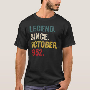 70 jaar oude legenda sinds oktober 1952 70e dag t-shirt