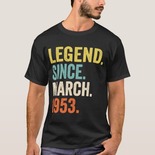 70 jaar oude legering sinds maart 1953 70ste geboo t-shirt (Voorkant)