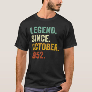 70 jaar oude legering sinds oktober 1952 70e geboo t-shirt