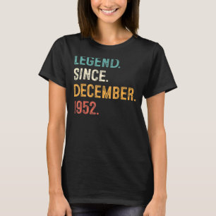 70 jaar oude leggende sinds december 1952 70e dag t-shirt