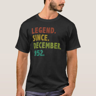 70 jaar oude leggende sinds december 1952 70e gebo t-shirt