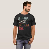 70 jaar oude leggende sinds oktober 1952 70e dag t-shirt (Voorkant volledig)