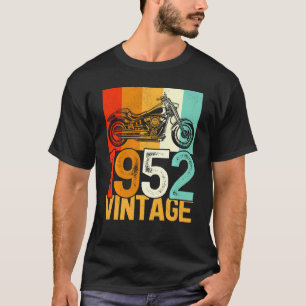 70 jaar oude Retro Motorcycle 1952 70th Bi T-shirt