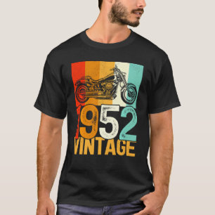70 jaar oude Retro Motorcycle 1952 70th Bi T-shirt
