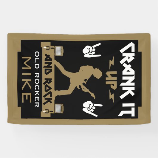 70 jaar oude rockers spandoek (Horizontaal)