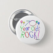 70 jaar oude rotzooi! ronde button 5,7 cm (Voorkant /achterkant)