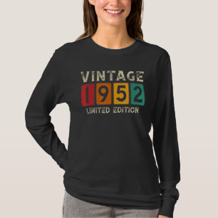 70 jaar Oude Vintage 1952 70ste verjaardag T-shirt