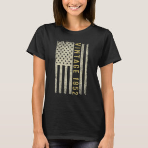 70 jaar oude Vintage 1952 Amerikaanse vlag 70e geb T-shirt
