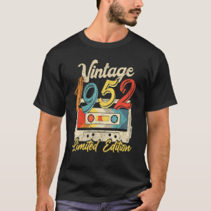70 jaar oude Vintage 1952 Cassettebandje Retro 70t T-shirt