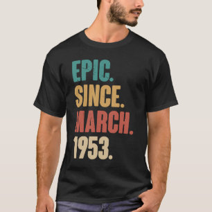 70 jaar oude Vintage 1953 70e verjaardag T-shirt