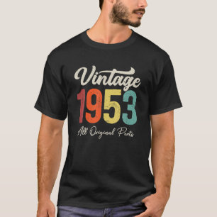 70 jaar oude Vintage 1953 70e verjaardag T-shirt