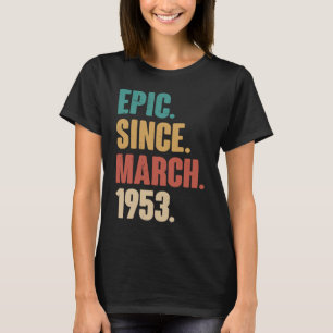 70 jaar oude Vintage 1953 70e verjaardag T-shirt