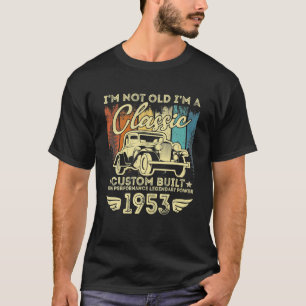 70 jaar oude Vintage 1953 Klassieke auto 70e verja T-shirt