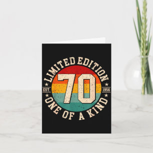 70 jaar oude vintage 1956 gelimiteerde editie 70st kaart