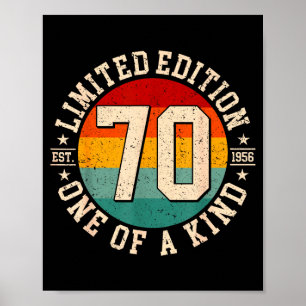 70 jaar oude vintage 1956 limited edition 70ste poster