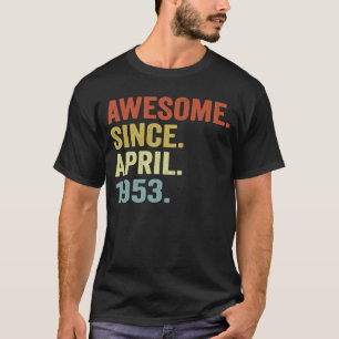 70 jaar oude Vintage april 1953 70e verjaardag 2 T-shirt