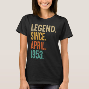 70 jaar oude Vintage april 1953 70e verjaardag T-shirt