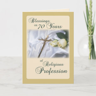 70 jaar professie voor non Anniversa Kaart